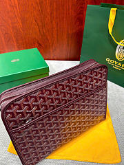 Goyard Jouvence MM Toiletry Bag Burgundy 30x23x7.5cm - 4