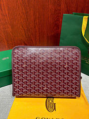 Goyard Jouvence MM Toiletry Bag Burgundy 30x23x7.5cm - 5