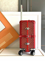 Goyard Bourget PM Trolley Case Red 36x50x24cm - 6