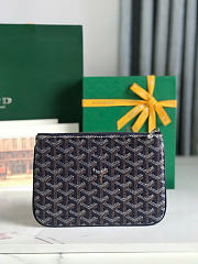 Goyard Senat PM Flat Pouch Navy Blue 20x15cm - 6