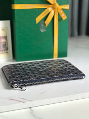 Goyard Senat PM Flat Pouch Navy Blue 20x15cm - 5