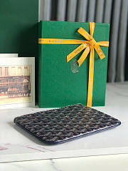 Goyard Senat PM Flat Pouch Navy Blue 20x15cm - 3