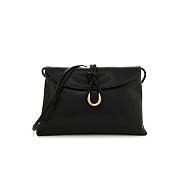 BOTTEGA VENETA Smooth Calfskin Medium Liberta Shoulder Bag Black 30x20x8cm - 1
