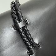 BOTTEGA VENETA Smooth Calfskin Medium Liberta Shoulder Bag Black 30x20x8cm - 4