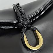 BOTTEGA VENETA Smooth Calfskin Medium Liberta Shoulder Bag Black 30x20x8cm - 5