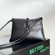 BOTTEGA VENETA Smooth Calfskin Medium Liberta Shoulder Bag Black 30x20x8cm - 6