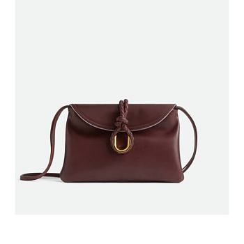 BOTTEGA VENETA Smooth Calfskin Medium Liberta Shoulder Bag Brown 30x20x8cm