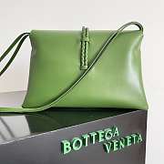 BOTTEGA VENETA Smooth Calfskin Medium Liberta Shoulder Bag Green 30x20x8cm - 4