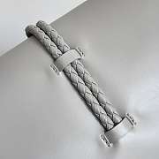 BOTTEGA VENETA Smooth Calfskin Medium Liberta Shoulder Bag Grey 30x20x8cm - 4