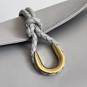 BOTTEGA VENETA Smooth Calfskin Medium Liberta Shoulder Bag Grey 30x20x8cm - 6