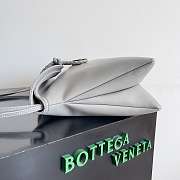 BOTTEGA VENETA Smooth Calfskin Medium Liberta Shoulder Bag Grey 30x20x8cm - 2