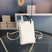 Balenciaga Phone Holder Crossbody Bag White 12x18x7cm - 3