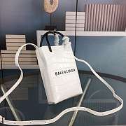 Balenciaga Phone Holder Crossbody Bag White 12x18x7cm - 2