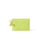 LV Charms Card Holder- Color Zesty Lime 10.2x7.3x0.3cm - 1