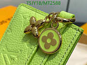 LV Charms Card Holder- Color Zesty Lime 10.2x7.3x0.3cm - 5
