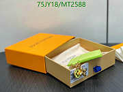 LV Charms Card Holder- Color Zesty Lime 10.2x7.3x0.3cm - 6