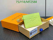 LV Charms Card Holder- Color Zesty Lime 10.2x7.3x0.3cm - 2