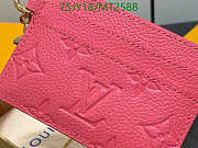 LV Charms Card Holder- Sweet Coral Color 10.2x7.3x0.3cm - 6