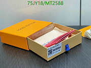 LV Charms Card Holder- Sweet Coral Color 10.2x7.3x0.3cm - 4