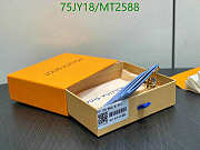 LV Charms Card Holder- Azure Blue 10.2x7.3x0.3cm - 6