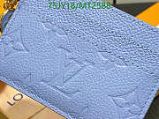LV Charms Card Holder- Azure Blue 10.2x7.3x0.3cm - 5