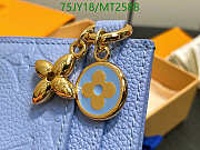 LV Charms Card Holder- Azure Blue 10.2x7.3x0.3cm - 4