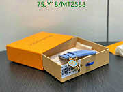 LV Charms Card Holder- Azure Blue 10.2x7.3x0.3cm - 3