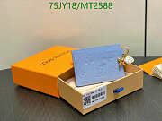 LV Charms Card Holder- Azure Blue 10.2x7.3x0.3cm - 2