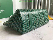 Green Goyard Rouette Handbag with Chevroches Trim and Silver Hardware 30x24x14.5cm - 5