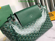 Green Goyard Rouette Handbag with Chevroches Trim and Silver Hardware 30x24x14.5cm - 6