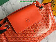 Orange Goyard Rouette Handbag with Chevroches Trim and Silver Hardware 30x24x14.5cm - 6