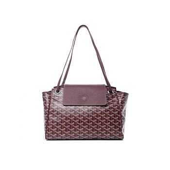 GOYARD Goyardine Rouette PM Burgundy 30x24x14.5cm
