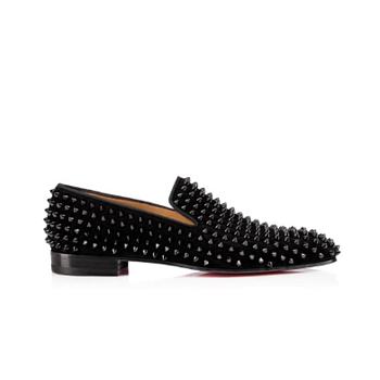 Christian Louboutin Dandelion spikes flat veau velour loafers