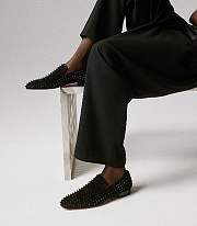 Christian Louboutin Dandelion spikes flat veau velour loafers - 2