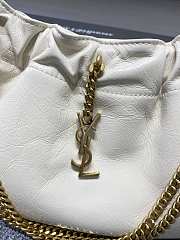 Saint Laurent Mini leather shoulder bag - white color 24x14x4cm - 5