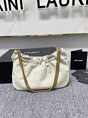 Saint Laurent Mini leather shoulder bag - white color 24x14x4cm - 3