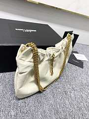 Saint Laurent Mini leather shoulder bag - white color 24x14x4cm - 2