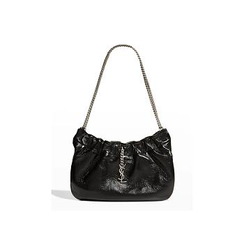 Saint Laurent Mini leather shoulder bag - black color 24x14x4cm