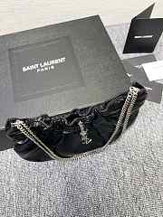 Saint Laurent Mini leather shoulder bag - black color 24x14x4cm - 5