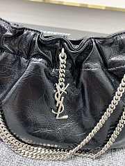 Saint Laurent Mini leather shoulder bag - black color 24x14x4cm - 6