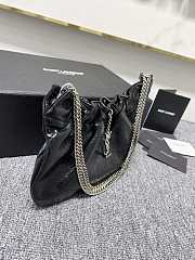 Saint Laurent Mini leather shoulder bag - black color 24x14x4cm - 2