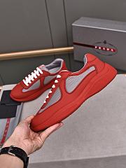 Prada Rubber America's Cup Sneakers - Red - 5