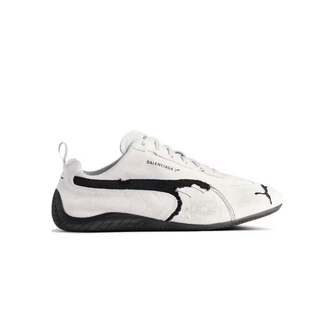 Balenciaga x Puma Speedcat Suede Distressed White Black 847146 WSDSD 9010 - 1