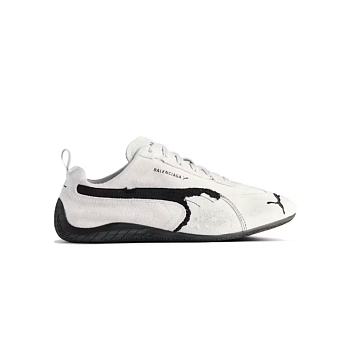 Balenciaga x Puma Speedcat Suede Distressed White Black 847146 WSDSD 9010