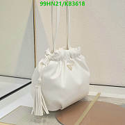 Prada Nappa Leather Shoulder Bag - White 24*25*11cm - 5