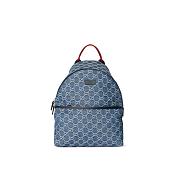 Gucci Kids GG Monogram Denim Backpack - Blue 25x32x11cm - 1