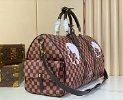 Louis Vuitton Keepall Bandoulière 50 Damier Ebene brown 50x29x23cm - 6