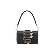 Fendi Fendace Brooch Mini Baguette Black 20x13x5cm - 1