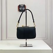 Fendi Fendace Brooch Mini Baguette Black 20x13x5cm - 3