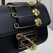 Fendi Fendace Brooch Mini Baguette Black 20x13x5cm - 2